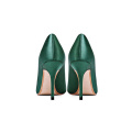 2019 High Heel Women's Pumps Green Silk x19-c156c Ladies Wedding Bride Shoes Heels for women custom